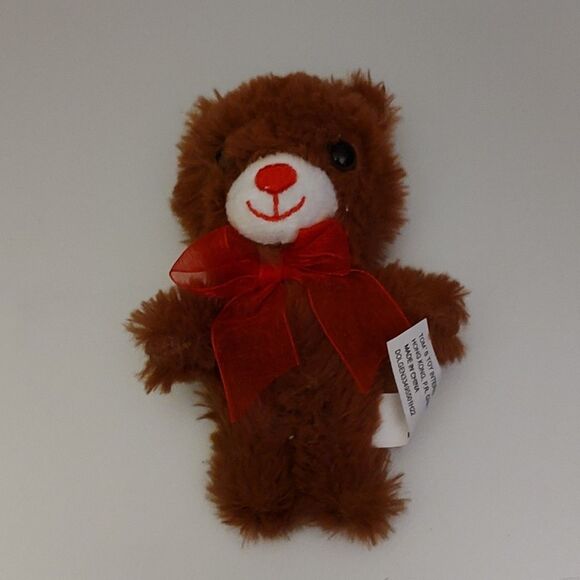 Happy Valentine's Day Mini Novelty Plush Bear Romance Love Anniversary Red Bow - Picture 2 of 15